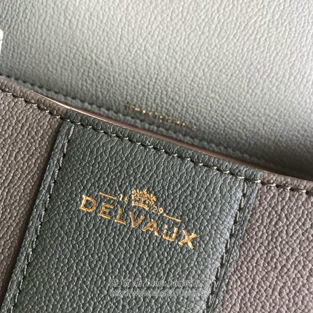 DELVAUX女包 德爾沃Brillant系列 原粒Togo皮革 德爾沃女手提包 DV0020三拼綠 小號 Delvaux單肩包  fcs1174